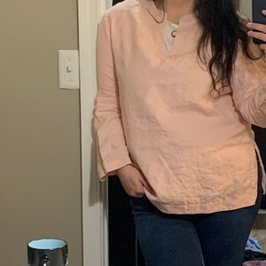 LRL Linen top color pink Size Large